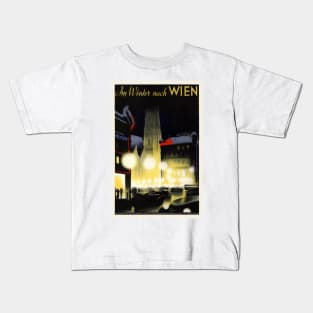 Vienna Austria Vintage Poster 1937 Kids T-Shirt